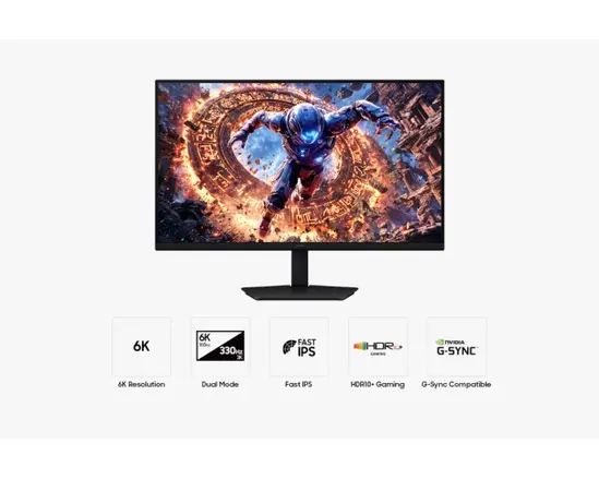 Монитор Samsung 32'' LS32HG802SU Odyssey IPS  G8 6K 6144x3456 1ms 165Hz Black + Logitech G102 Mouse, Lightsync RGB, 8000 DPI, 6 Programmable Buttons, Black