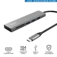 USB хъб TRUST Halyx Fast USB-C Hub & Card Reader