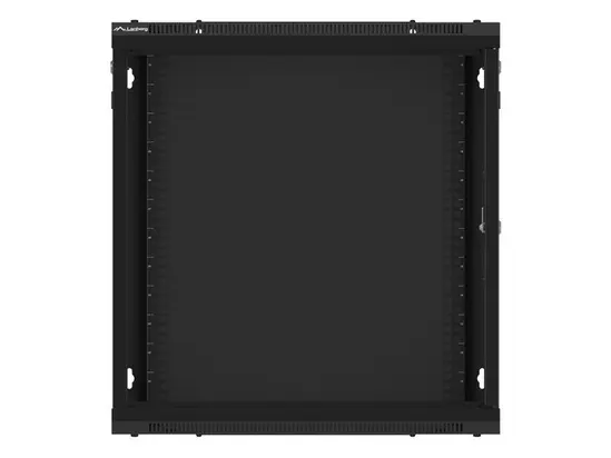 Комуникационен шкаф Lanberg rack cabinet 19' wall-mount 12U600x600 for self-assembly with metal door black (flat pack)