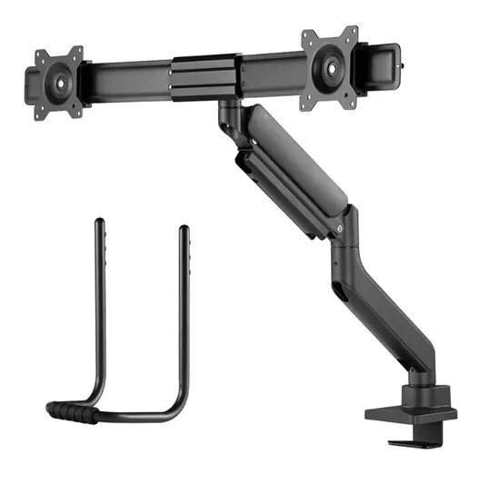 Стойка Neomounts by NewStar Screen Desk Mount 2 screens (topfix clamp & grommet), Black