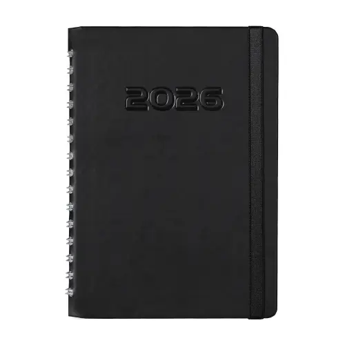 Календар - бележник СПИРАЛА ЛУКС A5 черен