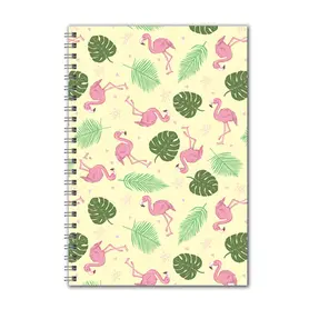 Комплект бележници със спирала DESIGNS- с фламинго