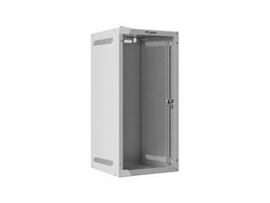 Комуникационен шкаф Lanberg rack cabinet 10' wall-mount 12U/280x310 for self-assembly with glass door grey (flat pack)