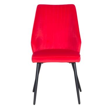 Трапезен стол МЕДЕЯ-червен цвят дамаска