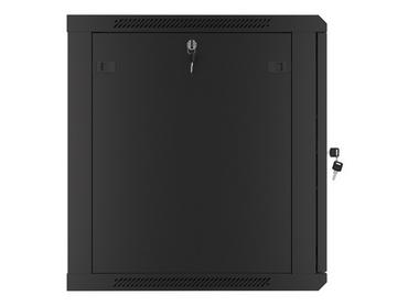 Комуникационен шкаф Lanberg rack cabinet 19' wall-mount 12U/600x600 for self-assembly with metal door black (flat pack)