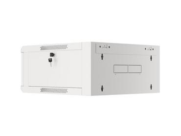 Комуникационен шкаф Lanberg rack cabinet 19' wall-mounted 4U 600 fast assembly (flat pack) grey