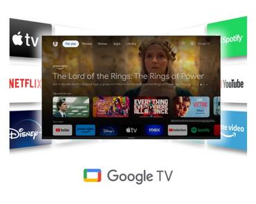 Телевизор Thomson 55' QLED Google TV; 3840 x 2160 (4K UHD), 4000:1, QLED, 60 Hz, DVB-T/T2/C/S/S2, HDR10, Wi-Fi, Bluetooth, LAN, HDMI 2 (2.0) + 2 (2.1), USB 2 (2.0) + 1 (3.0),Central Swivel Stand, Dark gray