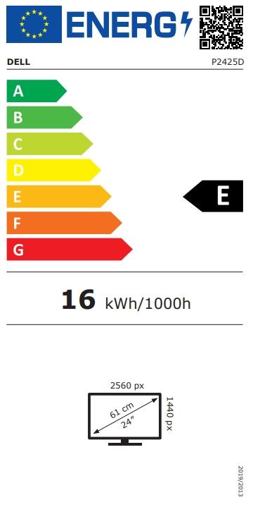 Монитор Dell P2425D, 23.8' WQHD LED, IPS Anti-Glare, 5ms, 100 Hz, 1500:1, 350 cd/m2, 2560x1440, 99% sRGB, USB-C, 3x USB 5Gbps Type-A, HDMI, Display Port, Height Adjustable, Pivot, Swivel, Tilt, Black