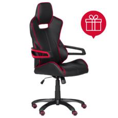 Геймърски стол ГРОЗДАН еко кожа, ергономичен, с пиктограма за подарък