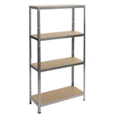 Метален стелаж BTL цинк 180x90x40см 600кг/ рафт - сглобен, празен, сниман отстрани