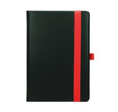  Бележник FLUX А5- червен цвят, ластик