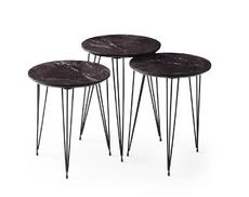 Комплект маси за кафе 3 броя БИГЛА- с метална основа