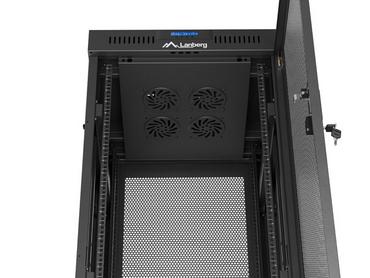 Комуникационен шкаф Lanberg rack cabinet 19' free-standing 32U/600X600 (FLAT PACK) with mesh door LCD black