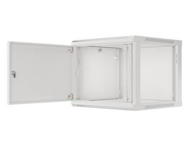 Комуникационен шкаф Lanberg rack cabinet 19' wall-mount 9U/600x600 for self-assembly with metal door grey (flat pack)