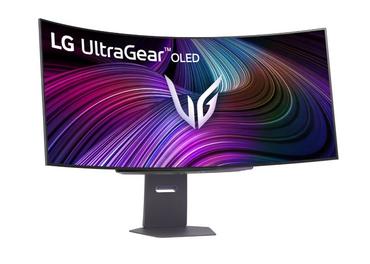 Монитор LG 45GX90SA-B, 44.5', OLED UltraGear 21:9 Curved Smart, 0.03 ms, WQHD (3440x1440), 240Hz, HDR 400, 1500000:1, 250 cd/m2, DCI-P3 98.5%, VRR, Free-sync, G-Sync, USB-C, PD 65W, HDMI, DP, PBP, Speakers 7W x2, Bluetooth, LG Switch, Height, Swivel, Tilt