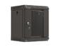 Комуникационен шкаф Lanberg rack cabinet 10' wall-mount 6U/300x300 (flat pack) with glass door black