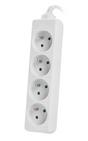 Разклонител Lanberg power strip 1.5m, 4 sockets, french quality-grade copper cable, white