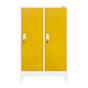 Метален гардероб с 2 отделения 80x40x120 см 4 цвята - жълт, сниман в профил
