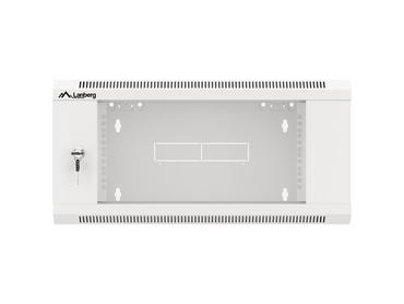 Комуникационен шкаф Lanberg rack cabinet 19' wall-mounted 4U 600 fast assembly (flat pack) grey