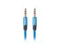 Кабел Lanberg mini jack 3.5mm M/M 3 pin cable 3m, blue premium