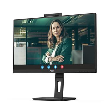 Монитор AOC 24P3CW, 23.8' IPS WLED, 1920x1080@75Hz, 4ms GtG, 300cd m/2, 1000:1, DCR 50M:1, AdaptiveSync, FlickerFree, Low Blue Light, 5Wx2, 5MP Windows Hello, Tilt, Height Adjust, Pivot, Swivel, HDMI, DP, RJ45, USB hub