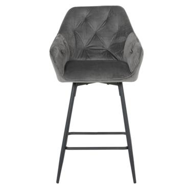 Бар стол АЛЕГ-сив цвят дамаска