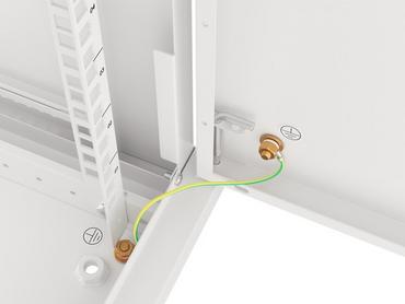 Комуникационен шкаф Lanberg rack cabinet 19' wall-mount 6U/600x450 for self-assembly with metal door grey (flat pack)