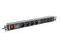 Филтър Lanberg power distribution unit (PDU) 19'1U 10A 8 SOCKETS 2M, black