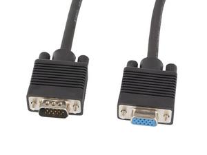 Кабел Lanberg Cable VGA M/F EXTENSION 3M Shielded Ferrite Black