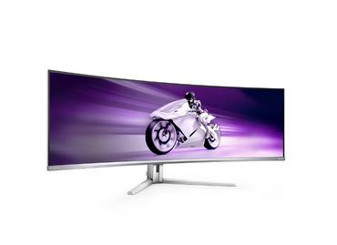 Монитор Philips 49M2C8900L, 48.9' QD-OLED Curved 1800R, 5120x1440@144Hz, 0.03 GtG, 1000cd m/2, 1.000.000:1, Mega Infinity DCR, Adaptive Sync, FlickerFree, Blue Light Soft., 7.5Wx4+DTS, Tilt, Height Adjust, Swivel, 2xHDMI, DP, USB hub