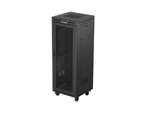 Комуникационен шкаф Lanberg rack cabinet 19' free-standing 32U/600X600 (FLAT PACK) with mesh door LCD black