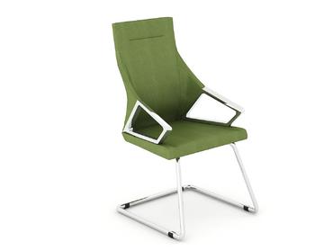 Посетителски стол ПРЕСИЯН TAU 04- зелен цвят еко кожа