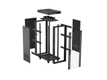 Комуникационен шкаф Lanberg rack cabinet 19' free-standing 32U/600X1000 (FLAT PACK) with glass door LCD black
