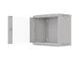 Комуникационен шкаф Lanberg rack cabinet 19' wall-mount 9U/540x350 (flat pack) with glass door grey