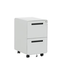 Метален контейнер K BTL с 2 чекмеджета, сив, сниман отстрани, затворени чекмеджета