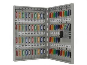 Табло за ключове EL 75 броя- сиво, отворено с наредени ключове вътре, с ел.заключване