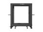 Комуникационен шкаф Lanberg open rack 19' 12U 600x600-1100 adjustable black