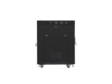 Комуникационен шкаф Lanberg rack cabinet 19' free-standing 15U/800x1000 (flat pack) with glass door lcd black v2