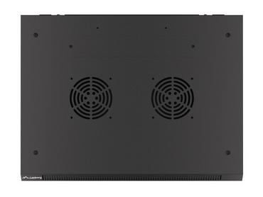 Комуникационен шкаф Lanberg rack cabinet 19' wall-mount 12U/600x450 for self-assembly with metal door black (flat pack)