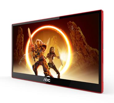 Монитор AOC 16G3, 15.6' IPS WLED, 1920x1080@144Hz, 4ms GtG, 250cd m/2, 1000:1, 80M:1 DCR, Freesync, FlickerFree, Low Blue Light, 1Wx2, 1x MicroHDMI 1.4