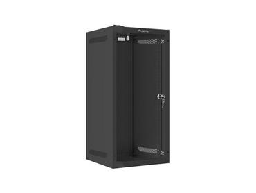 Комуникационен шкаф Lanberg rack cabinet 10' wall-mount 12U/280x310 (flat pack) with glass door black