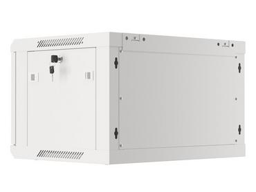 Комуникационен шкаф Lanberg rack cabinet 19' wall-mount 6U/600x450 for self-assembly with metal door grey (flat pack)