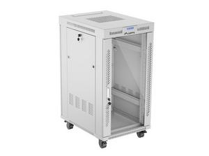 Комуникационен шкаф Lanberg rack cabinet 19' free-standing 22U/600x800 (flat pack) with glass door lcd grey v2