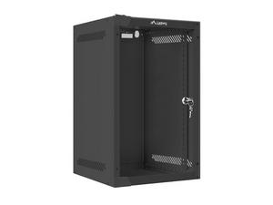 Комуникационен шкаф Lanberg rack cabinet 10' wall-mount 9U / 280x310 for self-assembly (flat pack), black