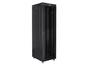 Комуникационен шкаф Lanberg rack cabinet 19' free-standing 42U/600x800 (flat pack) with glass door lcd black v2