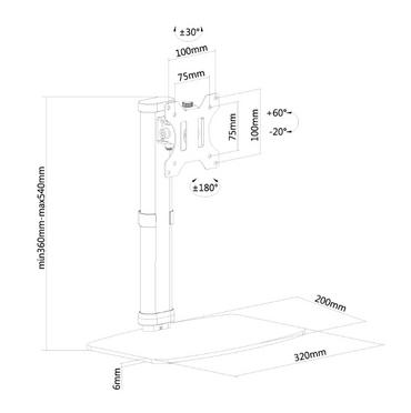 Стойка NewStar Flat Screen Desk Mount (stand)