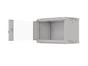 Комуникационен шкаф Lanberg rack cabinet 19' wall-mount 6U/540x350 (flat pack) with glass door grey