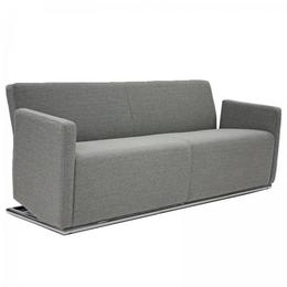 Диван триместен МАКЕДОНИЯ LCA 03 - масивен диван, сниман отпред, сива дамаска