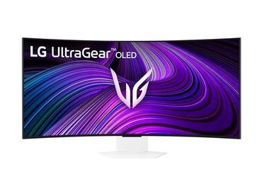 Монитор LG 39GX90SA-W, 39', OLED UltraGear 21:9 Curved Smart, IPS 0.03 ms, WQHD (3440x1440), 240Hz, HDR 10, 1500000:1, 250 cd/m2, DCI-P3 98.5%, USB 3.0, VRR, Free-sync, G-Sync, USB-C, PD 65W, HDMI, DP, PBP, Speakers, LG Switch, Height, Swivel, Tilt, White
