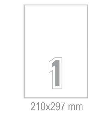 Самозалепващи етикети 210x297 1 бр.